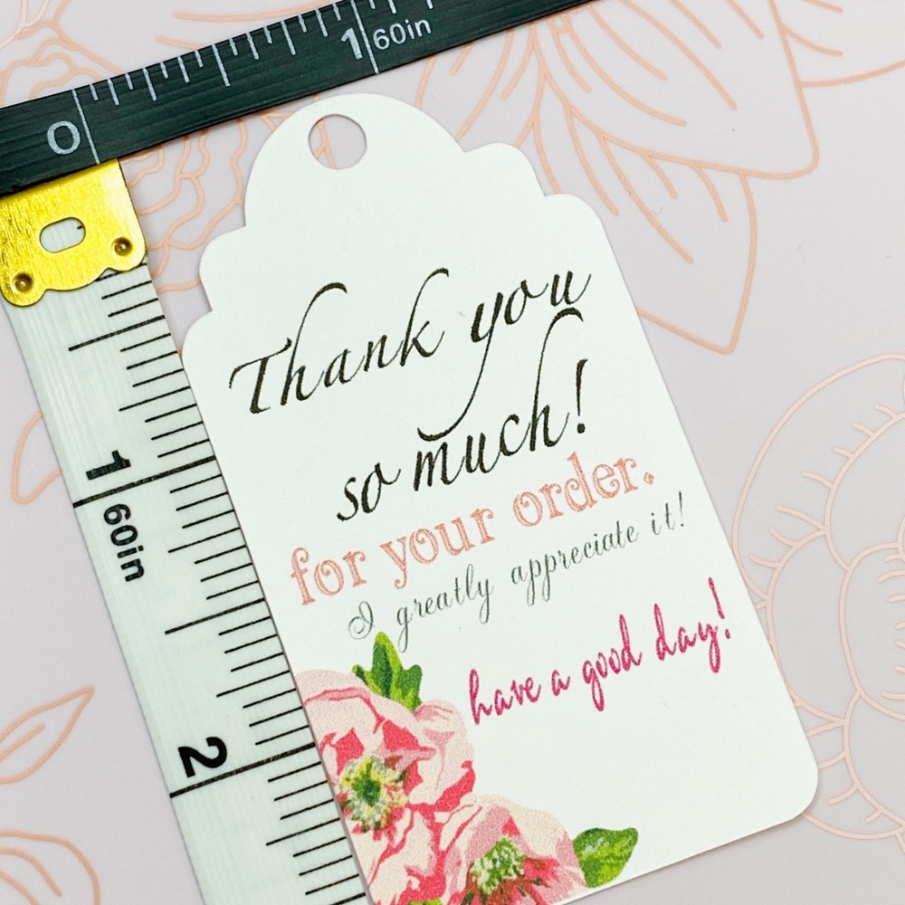 200pcs Thank you for your order tag with string . - Picture 2 of 3